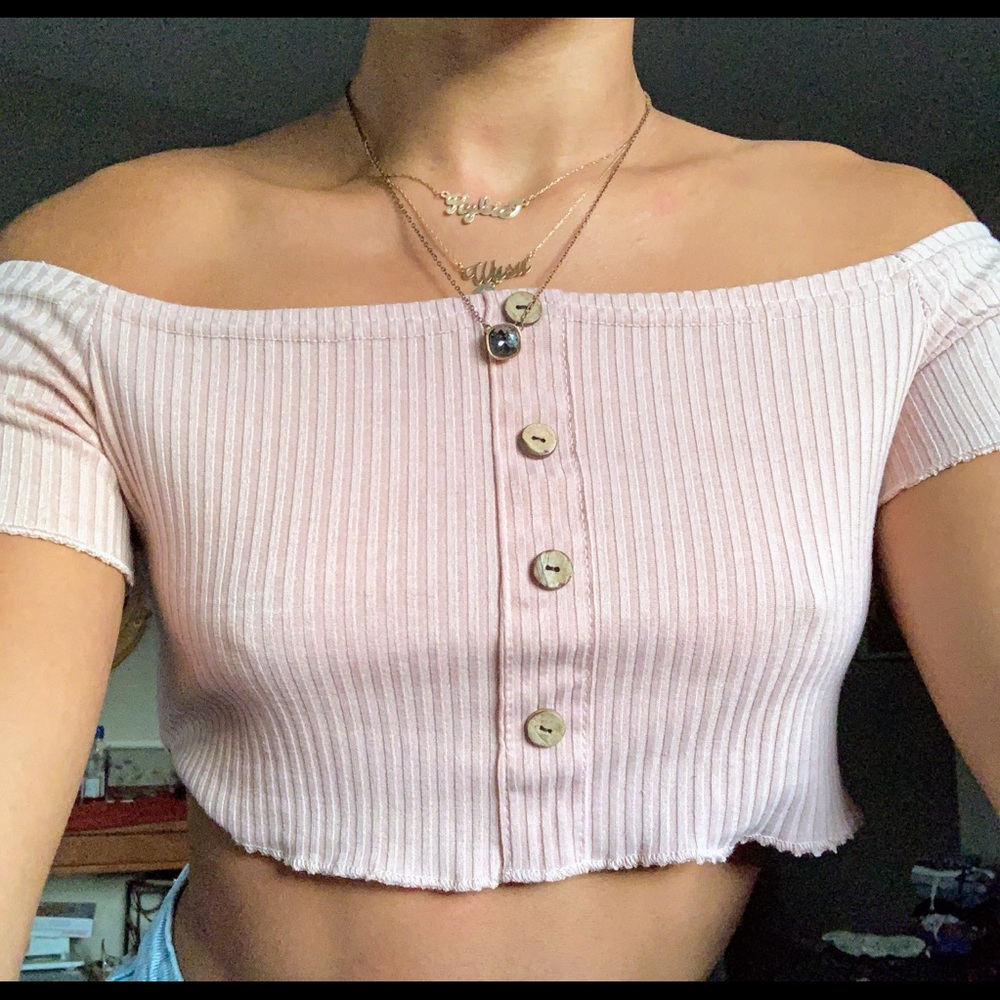 Button up crop top